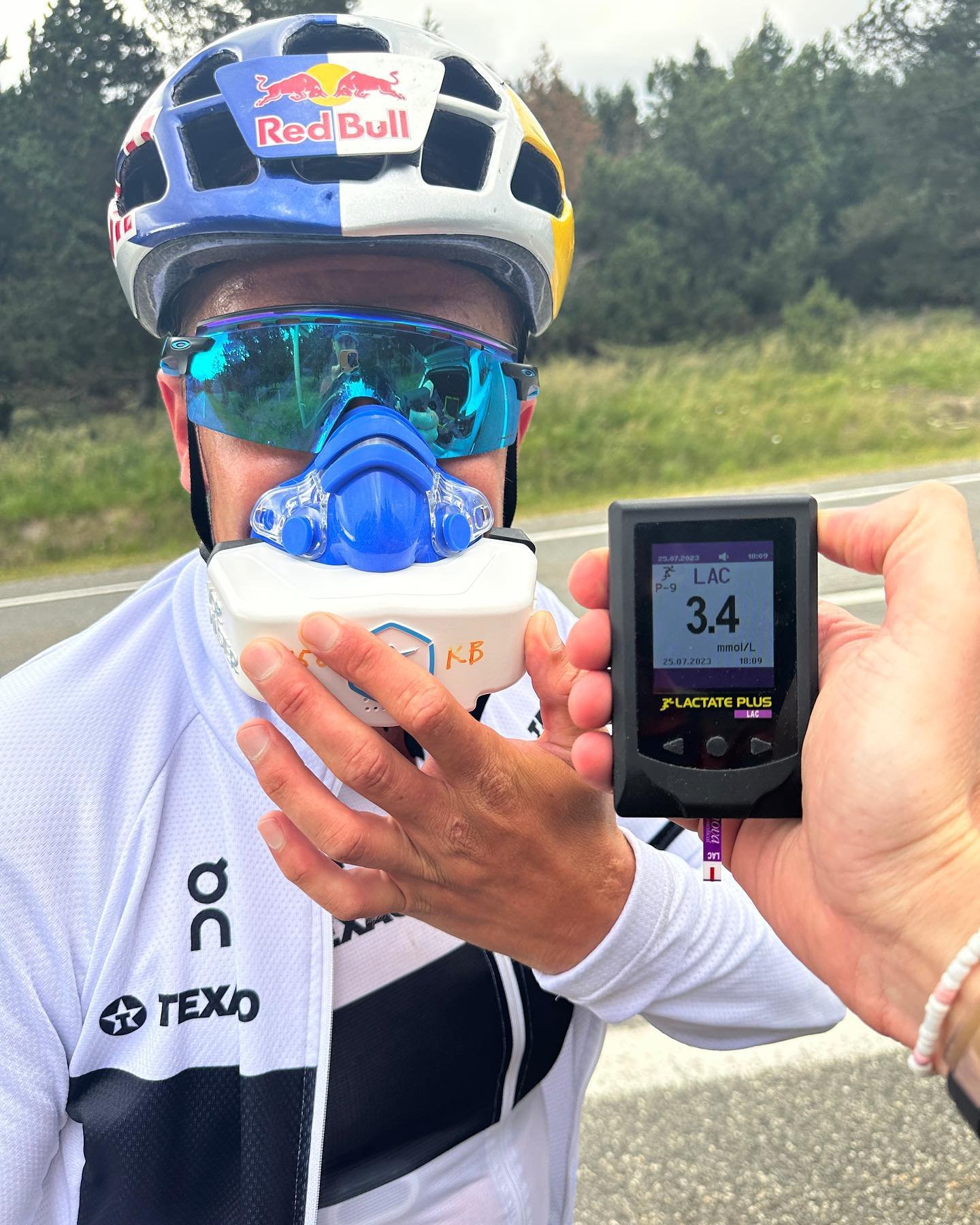 Kristian Blummenfelt 騎車途中檢測血乳酸值 3.4 mmol/L